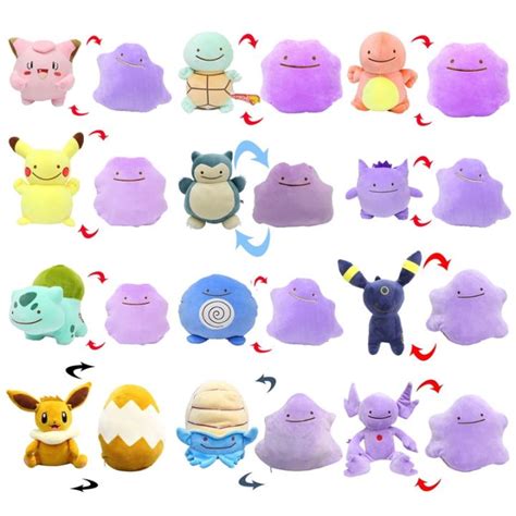 Hot Zhou Haosai Pokemon Pikachu Peluche Ditto Deformed Double Sided