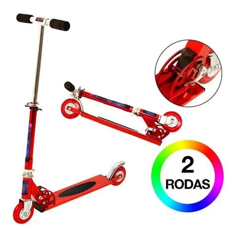 Patinete Avengers de aluminio rojo con dos ruedas para niños MercadoLibre