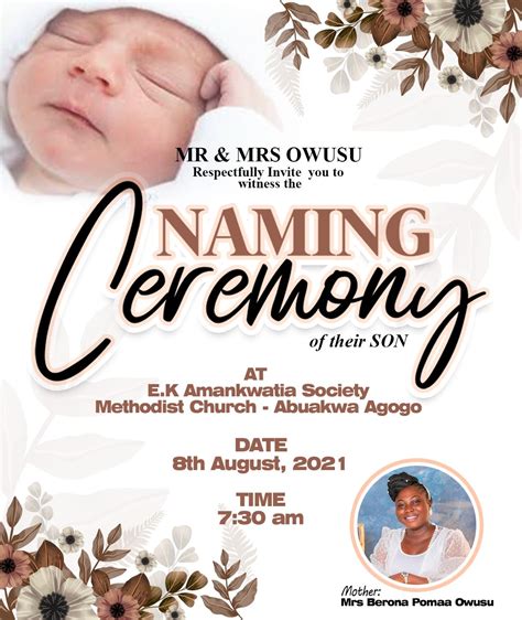 Naming Ceremony Board Ideas Naming Ceremony Invitation Event Poster