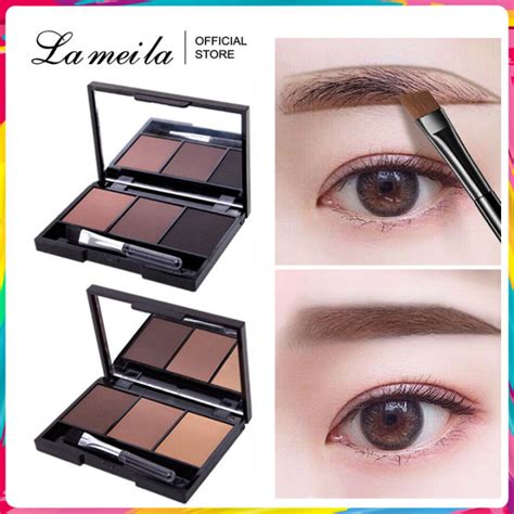 Lameila 3 Colors Eyebrow Powder Makeup Palette Waterproof Shade For