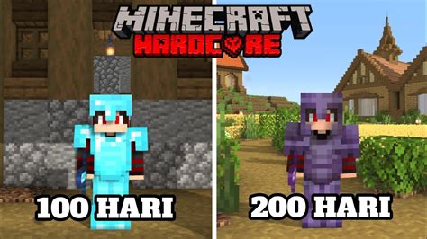 Bertahan Hidup Hari Di Minecraft Hardcore Youtube