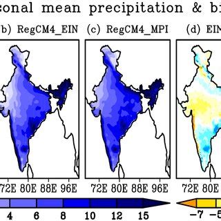 Jjas Seasonal Climatological Mean Precipitation For A Imd B