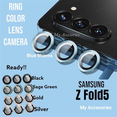 Samsung Z Fold 5 Z Flip 5 Metal RING Tempered Glass Lens Camera Cover