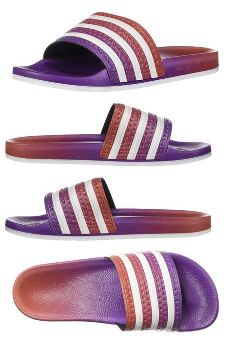 Lila und rote Adilette für Damen und Herren Mehr Style für deine Outfit ...