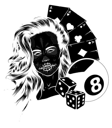 Joker Nude Woman Illustrated Stock Illustrations Joker Nude Woman Illustrated Stock