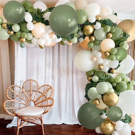 Buy Sage Green Blush Eucalyptus Balloon Garland Kit 131 Pcs Sage Green