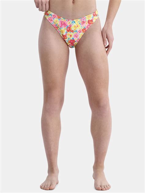 No Boundaries High Leg Mid Rise Cheeky Bikini Bottom Sizes XXS XL Walmart