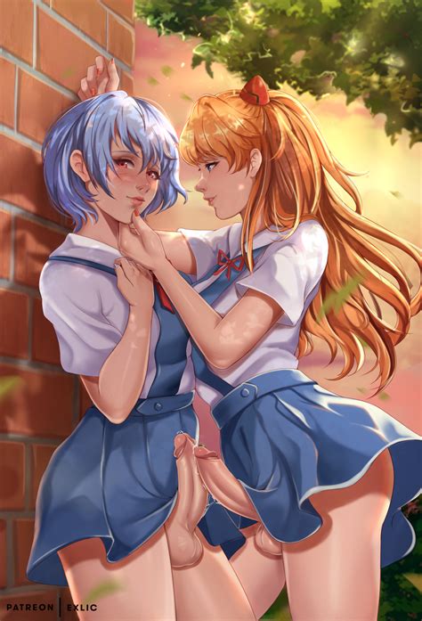 Asuka X Rei Futa By ExLic Hentai Foundry