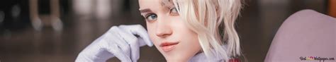 Blonde Gwen Cosplay Spider Man Into The Spider Verse Movie 4K