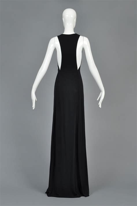 Spectacular Cutout Calvin Klein Collection Black Gown Bustown Modern