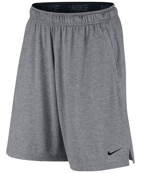 Nike Mens Dri Fit Cotton Jersey Training Shorts In Carbon Heather