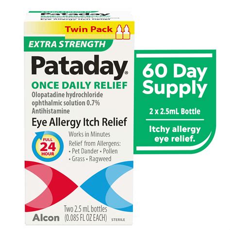 Pataday Once Daily Extra Strength Eye Itch Allergy Relief Eye Drops, 2.