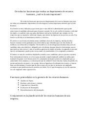 Tarea Buma Docx De Todas Las Funciones Que Realiza Un