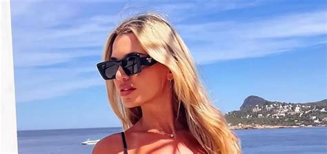 In A Navy Bikini Stunning Christine Mcguinness Flashes Underboob While