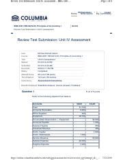 Unit IV Assessment Pdf Review Test Submission Unit IV Assessment