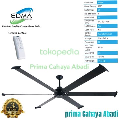 Jual Mt Edma Ceiling Fan In Mega Motor Dc Kipas Angin In Mega