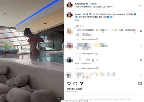 El curioso baño de Aurah Ruiz en mini bikini que ha sorprendido a sus seguidores Foto de