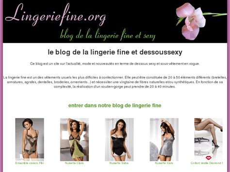 Blog Lingerie