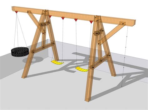 Timber Frame Swing Set Plans Image To U