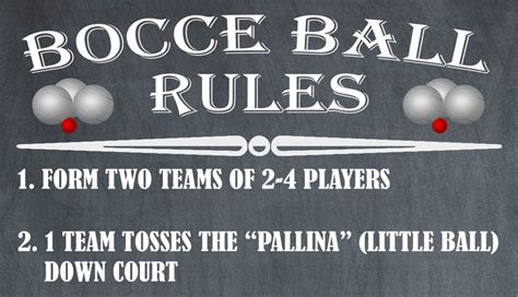 Bocce Ball Rules Bocce Ball Sign Poster Outdoor Party Games - Etsy