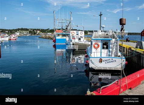 Knot A Chance Fishing Boat In The Cove In Dildo Newfoundland Labrador Canada Stock Photo Alamy