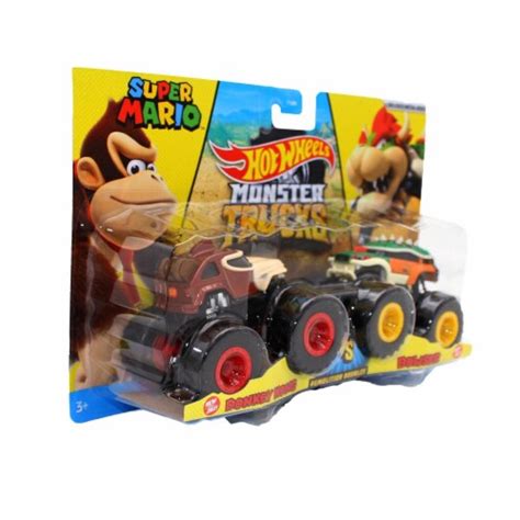 Hot Wheels Monster Trucks Scale Demolition Doubles Donkey Kong Vs Bowser Kroger
