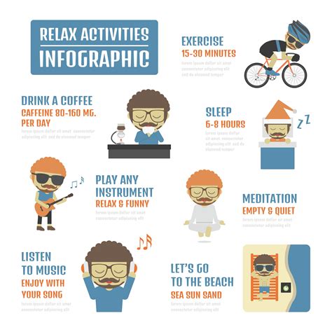 Relax Activities Infographic 646576 Vector Art At Vecteezy