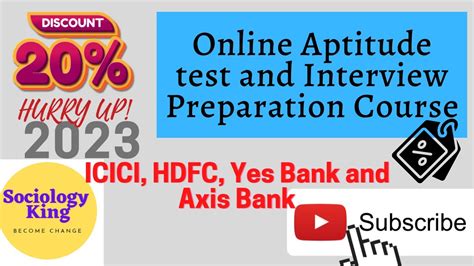 Online Aptitude Test And Interview Preparation 2023 For ICICI HDFC