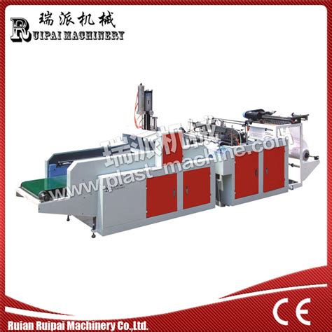 One Line Hot Sealing Hot Cutting Plastic Bag Making Machine Plastic Bag Making Machine And Bag