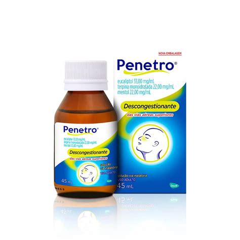 Remédio Para Inalação Descongestionante - Penetro Descongestionante Solução Via Inalatória 45ml | Droga Raia