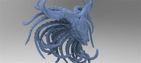 Cthulhu Squid Monster Sculpture 1 3d Model Cgtrader