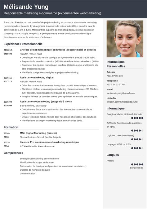 Cv Marketing Exemple Comp Tences Responsable Assistant