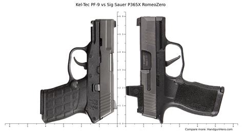 Kel Tec Pf 9 Vs Sig Sauer P365x Romeozero Size Comparison Handgun Hero