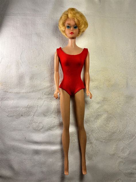 Blonde Bubble Cut Barbie With Original Swimsuit Stand Case Hangers And Clothing Etsy