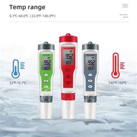 Professional EZ-9901 PH Meter 4/3 In 1 TDS/Temp/EC Ph Water Quality ...