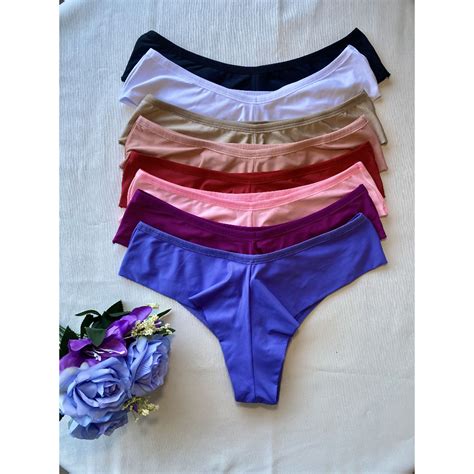 Kit C Calcinha Plus Size Fio Duplo Adulto Feminina Lingerie Shopee Brasil