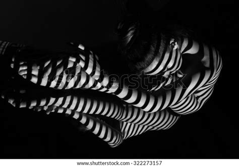Nude Woman Her Reflection Black White Stock Photo Shutterstock