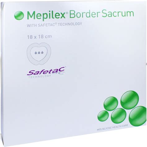 MEPILEX Border Sacrum Schaumverb 18x18 cm steril Verband 10 Stück