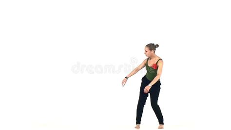 Girl Moving Her Ass White Slow Motion Stock Video Video Of Flexibility Jump
