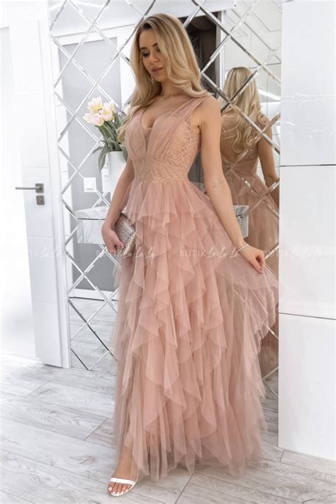 Sukienka Nude Maxi Versi Butiklalala Pl