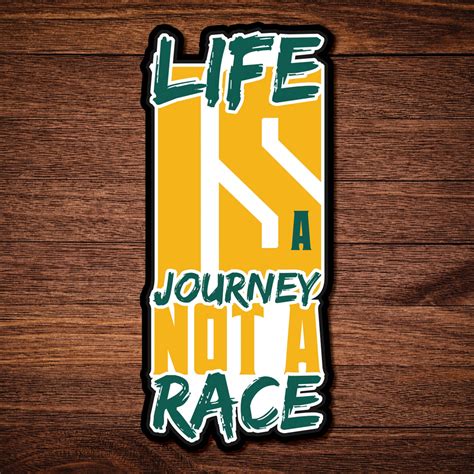Life is a journey not a race Sticker | Zatags – Zatags