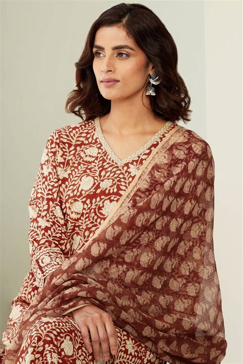 Buy Bagru Hand Block Printed Kota Dupatta For Women Fgd23 214