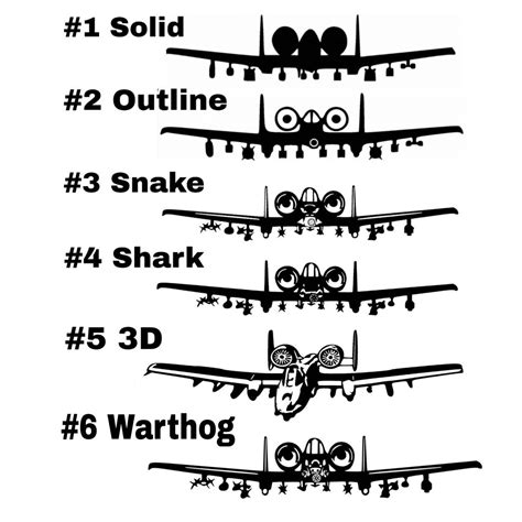 A-10 A10 A10 Decal USAF Thunderbolt II BRRRT Warthog Plane Die | Etsy