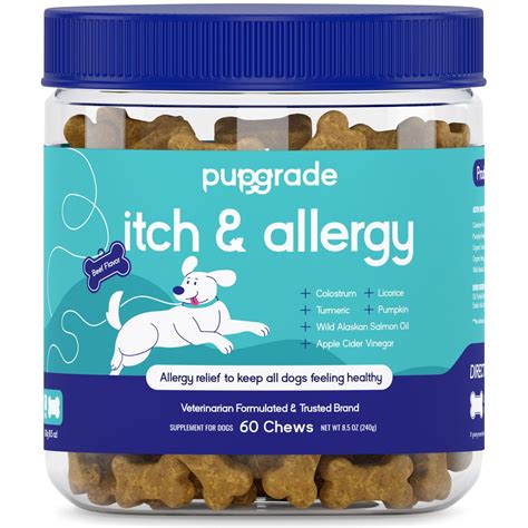 PUPGRADE Itch & Allergy Supplement for Dogs, 60 count - Chewy.com