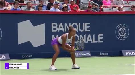 Leylah Fernandez Wins Defeats Peyton Stearns Live WTA Tennis Montreal