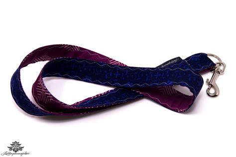 Lanyard Karabiner lila blau | Schlüsselband - Lieblingsmanufaktur