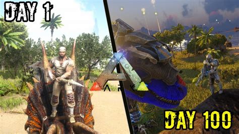 I Survived 100 Days On The Island In Hardcore ARK Survival Evolved EP2 Day 10 To 20 YouTube