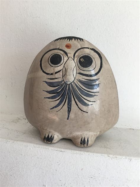 Very Old Very Cute A Little Bit Beat Up Tonala Pottery Owl Vintage