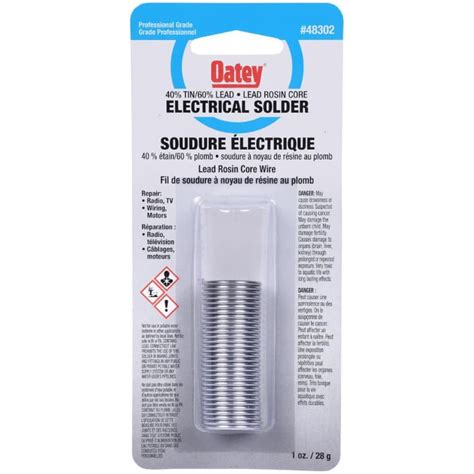 Oatey 28g 4060 Rosin Core Electronic Solder Home Hardware