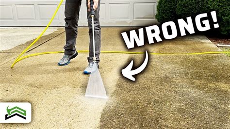 How To Pressure Wash A Concrete Driveway Youtube